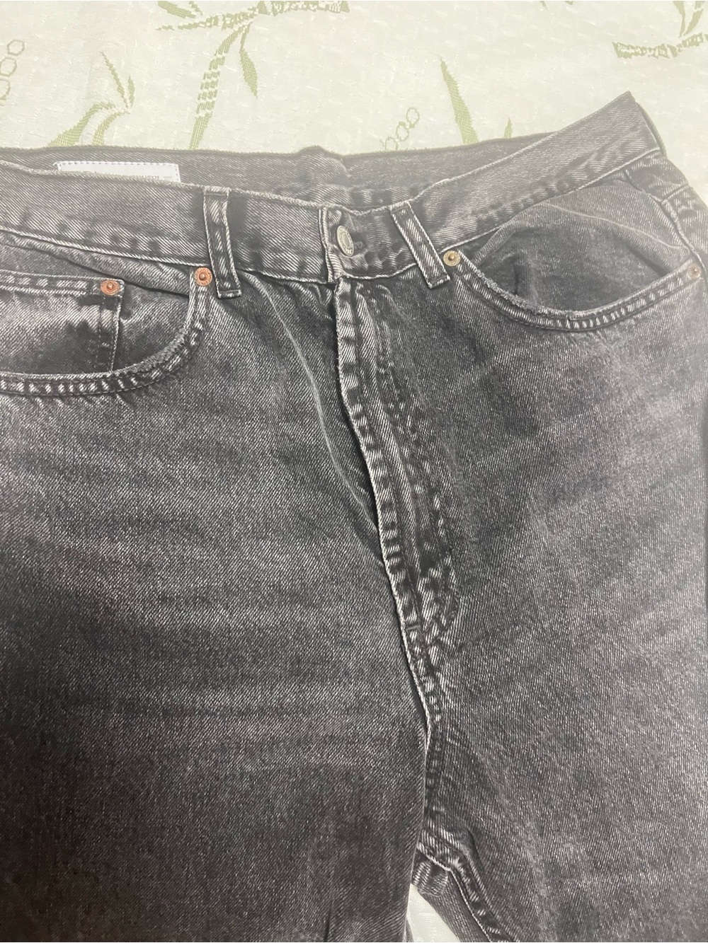 Zara Black-Washed, High-rise, boot-cut jeans
